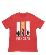 Men Regular Fit Tshirt - Rock Star Men Regular Fit Tshirt 180 Red | Fullmoon Styles