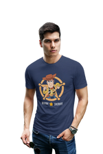 Toy Story Woody Sheriff Men Regular Fit Tshirt 180 Navy Blue Regular Fit Tshirt - Premium Cotton Men Wear
