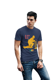 Comfortable Men Regular Fit Tshirt in Navy Blue - 180 GSM | Fullmoon Styles