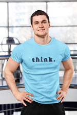Comfortable Men Regular Fit Tshirt in Sky Blue - 180 GSM | Fullmoon Styles