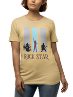 Rock Star Women Regular Fit Tshirt 180 Beige Regular Fit Tshirt - Premium Cotton Women Wear