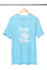 Comfortable Men Regular Fit Tshirt in Sky Blue - 180 GSM | Fullmoon Styles