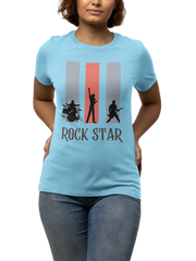 Comfortable Women Regular Fit Tshirt in Sky Blue - 180 GSM | Fullmoon Styles