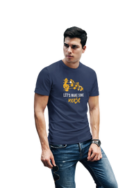 Lets Make Some Noise Men Regular Fit Tshirt 180 Navy Blue Regular Fit Tshirt - Premium Cotton Men Wear