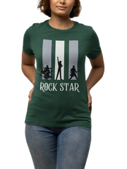 Comfortable Women Regular Fit Tshirt in Bottle Green - 180 GSM | Fullmoon Styles