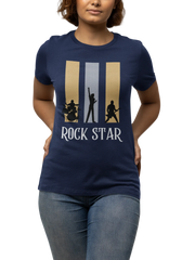 Comfortable Women Regular Fit Tshirt in Navy Blue - 180 GSM | Fullmoon Styles