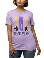 Rock Star Women Regular Fit Tshirt 180 Lavender Regular Fit Tshirt - Premium Cotton Women Wear