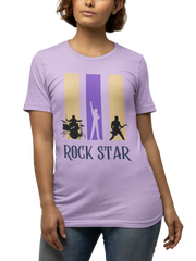 Rock Star Women Regular Fit Tshirt 180 Lavender Regular Fit Tshirt - Premium Cotton Women Wear