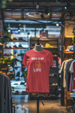 Red Oversized - Music Is My Life Women Oversized 210 Design | Women Fashion