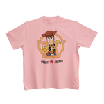 Toy Story Woody Sheriff Kids Regular Fit Tshirt 180 Baby Pink Regular Fit Tshirt - Premium Cotton Kids Wear