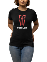 Bowled Women Regular Fit Tshirt 180 Black Regular Fit Tshirt - Premium Cotton Women Wear