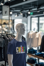 Navy Blue Regular Fit Tshirt - Chaos Checkmate Men Regular Fit Tshirt 180 Design | Men Fashion