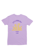 Good Day To Read Women Regular Fit Tshirt 180 Lavender Regular Fit Tshirt - Premium Cotton Women Wear