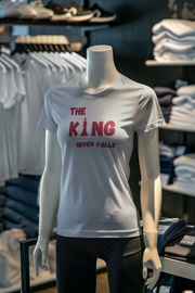 King Never Falls Women Regular Fit Tshirt 180 Gray Regular Fit Tshirt - Premium Cotton Women Wear