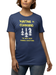 Navy Blue Regular Fit Tshirt - Waiting For Command Women Regular Fit Tshirt 180 Design | Women Fashion