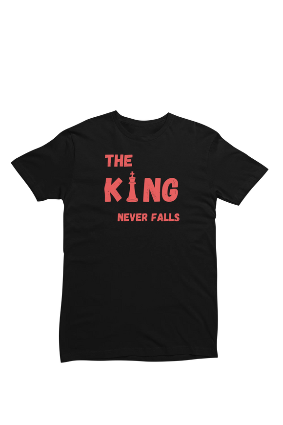 Women Regular Fit Tshirt - King Never Falls Women Regular Fit Tshirt 180 Black | Fullmoon Styles