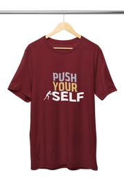 Premium Maroon Regular Fit Tshirt for Men - 180 GSM Cotton | Fullmoon Styles