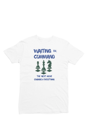 Men Regular Fit Tshirt - Waiting For Command Men Regular Fit Tshirt 180 White | Fullmoon Styles