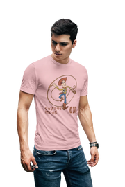 Woody Cowboy Mode On Men Oversized 240 Baby Pink Oversized - Premium Cotton Men Wear
