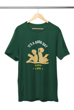 Women Regular Fit Tshirt - Good Day To Read Women Regular Fit Tshirt 180 Bottle Green | Fullmoon Styles
