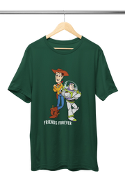 Premium Bottle Green Regular Fit Tshirt for Men - 180 GSM Cotton | Fullmoon Styles