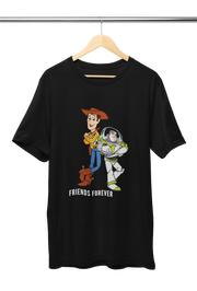 Premium Black Regular Fit Tshirt for Men - 180 GSM Cotton | Fullmoon Styles