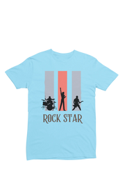 Women Regular Fit Tshirt - Rock Star Women Regular Fit Tshirt 180 Sky Blue | Fullmoon Styles