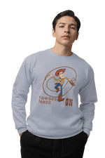 Comfortable Men Regular Fit Sweatshirt in Gray - 320 GSM | Fullmoon Styles