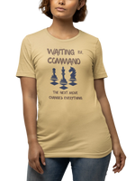 Beige Regular Fit Tshirt - Waiting For Command Women Regular Fit Tshirt 180 Design | Women Fashion