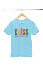 Chaos Checkmate Women Regular Fit Tshirt 180 Sky Blue Regular Fit Tshirt - Premium Cotton Women Wear
