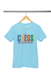 Chaos Checkmate Women Regular Fit Tshirt 180 Sky Blue Regular Fit Tshirt - Premium Cotton Women Wear