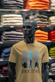 Beige Regular Fit Tshirt - Rock Star Men Regular Fit Tshirt 180 Design | Men Fashion