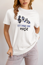 Lets Make Some Noise Women Oversized 210 White Oversized - Premium Cotton Women Wear
