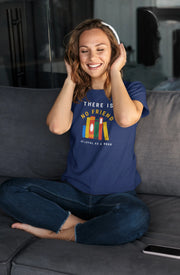 Navy Blue Regular Fit Tshirt - As Loyal As Book Women Regular Fit Tshirt 180 Design | Women Fashion