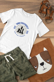 Kids Regular Fit Tshirt - Think Strategically Kids Regular Fit Tshirt 180 White | Fullmoon Styles