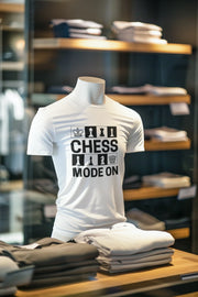 White Regular Fit Tshirt - Chess Mode On Men Regular Fit Tshirt 180 Design | Men Fashion
