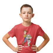Kids Regular Fit Tshirt - Woody And Buzz Friends Forever Kids Regular Fit Tshirt 180 Red | Fullmoon Styles