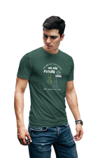 Premium Bottle Green Regular Fit Tshirt for Men - 180 GSM Cotton | Fullmoon Styles