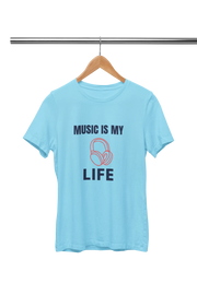 Premium Sky Blue Regular Fit Tshirt for Men - 180 GSM Cotton | Fullmoon Styles