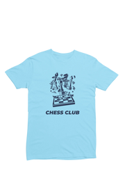 Women Regular Fit Tshirt - Chess Club Women Regular Fit Tshirt 180 Sky Blue | Fullmoon Styles