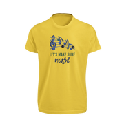 Women Regular Fit Tshirt - Lets Make Some Noise Women Regular Fit Tshirt 180 Yellow | Fullmoon Styles
