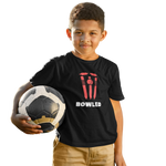 Black Regular Fit Tshirt - Bowled Kids Regular Fit Tshirt 180 Design | Kids Fashion