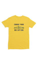 Women Regular Fit Tshirt - Chess Choose Your Weapon Women Regular Fit Tshirt 180 Yellow | Fullmoon Styles