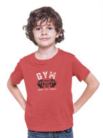 Gym Mode On Kids Regular Fit Tshirt 180 Red Regular Fit Tshirt - Premium Cotton Kids Wear