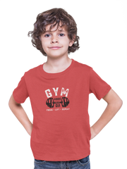 Comfortable Kids Regular Fit Tshirt in Red - 180 GSM | Fullmoon Styles