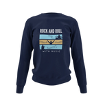 Women Regular Fit Sweatshirt - Rock N Roll With Music Women Regular Fit Sweatshirt 320 Navy Blue | Fullmoon Styles