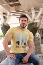 Rock Star Men Regular Fit Tshirt 180 Beige Regular Fit Tshirt - Premium Cotton Men Wear