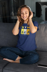 One More Rep Women Regular Fit Tshirt 180 Navy Blue Regular Fit Tshirt - Premium Cotton Women Wear