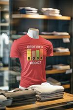 Certified Book Addict Men Regular Fit Tshirt 180 Red Regular Fit Tshirt - Premium Cotton Men Wear