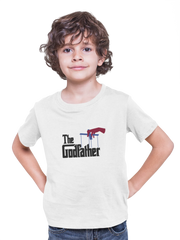 White Regular Fit Tshirt - The Godfather Kids Regular Fit Tshirt 180 Design | Kids Fashion